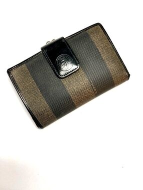 VINTAGE PEQUIN PVC LEATHER BROWN BIFOLD WALLET